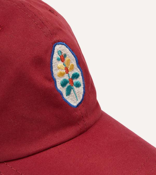 Drake's Red Flower Emblem Cotton Baseball Cap