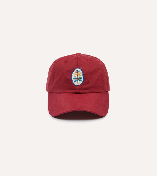 drake's Red Flower Emblem Cotton Baseball Cap