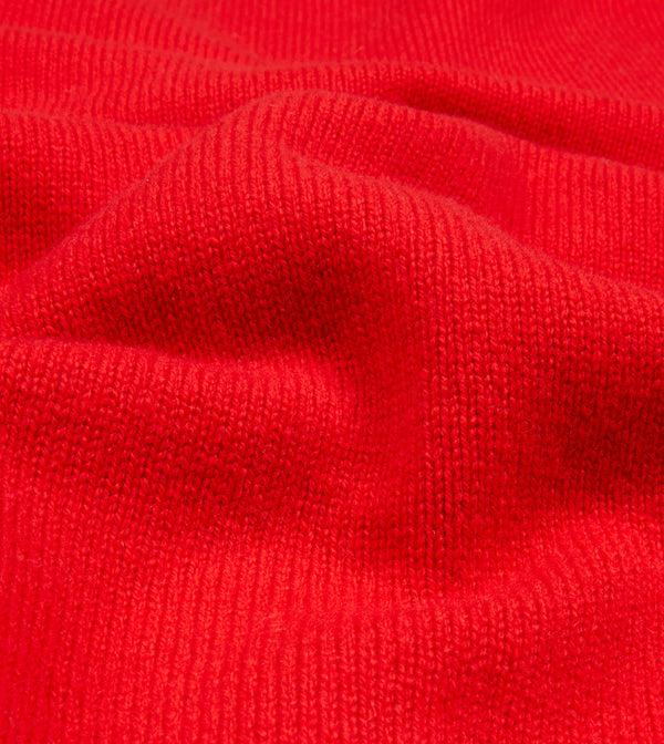 Drake's Red Lambswool 6 Button Cardigan