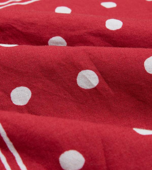 Drake's Red Polka Dot Print Bandana