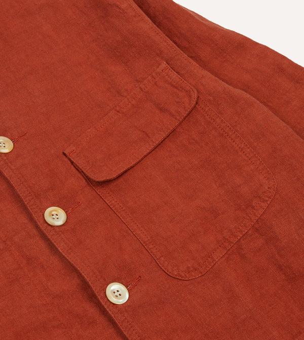 Drake's Rust Linen Forestiere Jacket