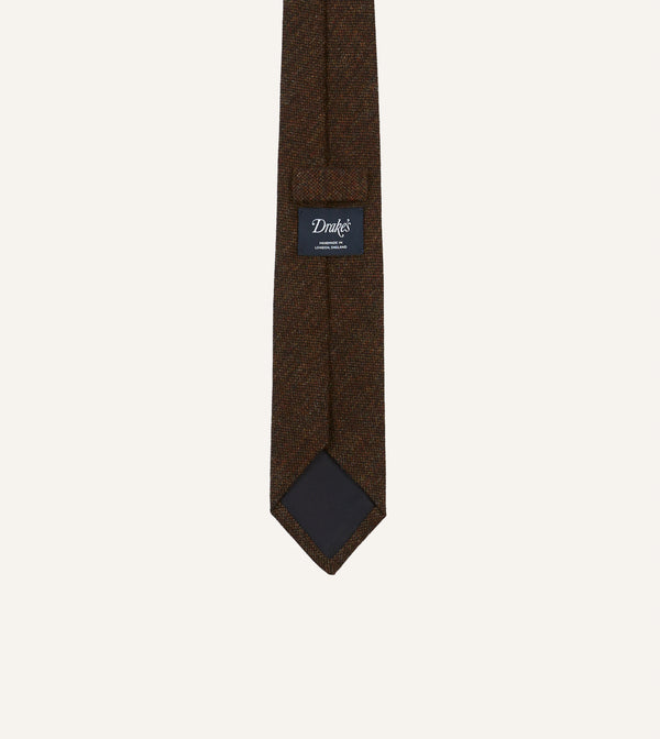 Drake's Rust Shetland Wool Tipped Tie