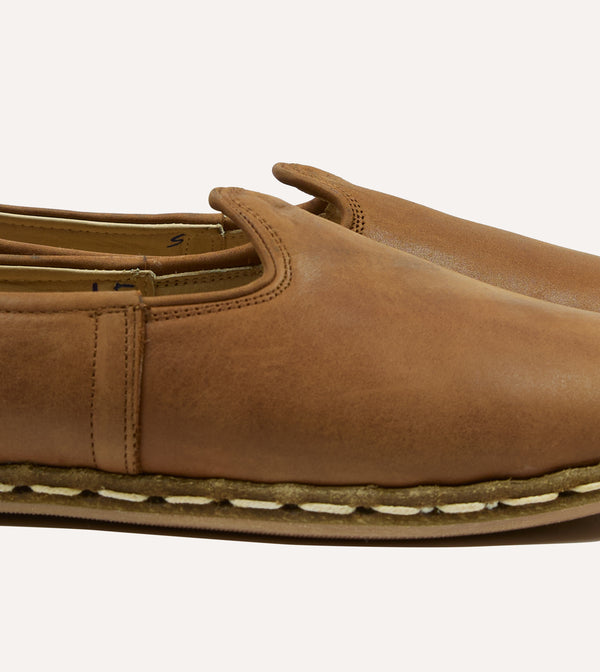 Drake's Sabah Fort Worth Brown Leather Shoes