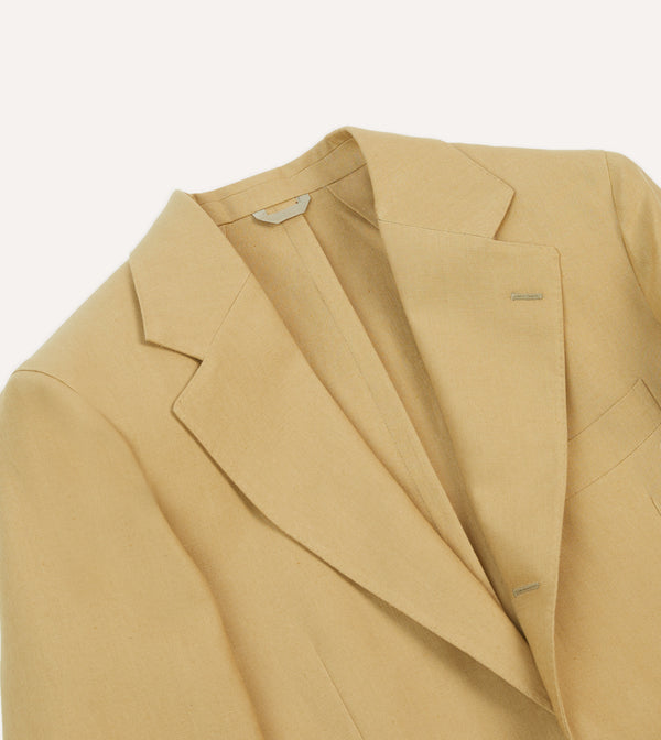 Drake's Sand Irish Linen Tailored Jacket