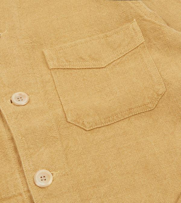 Drake's Sand Linen Five-Pocket Chore Jacket