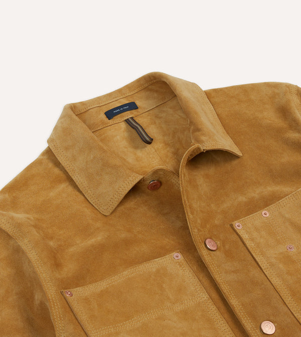 Drake's Sand Suede Welder Jacket