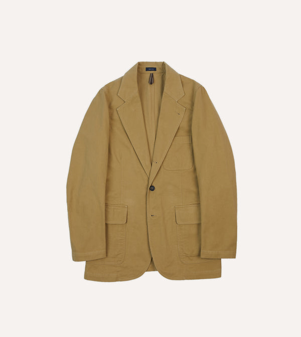 drake's Sand Vintage Wash Cotton Games Blazer Mk. I