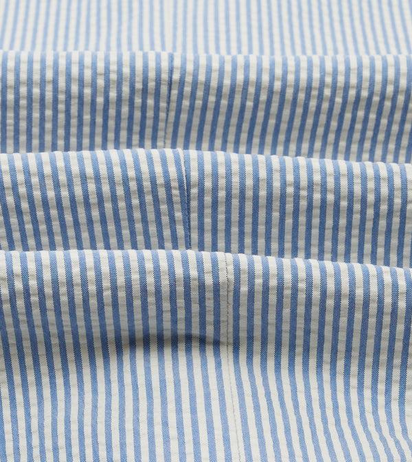 Drake's Seersucker Cotton Tailored Jacket