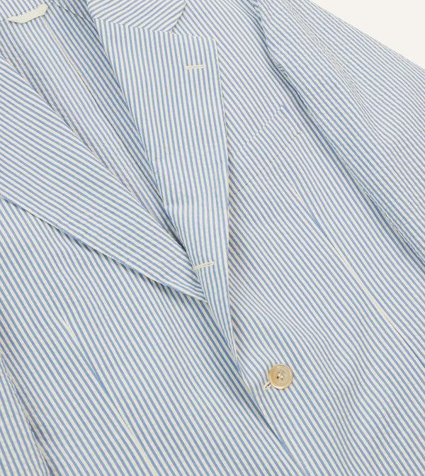 Drake's Seersucker Cotton Tailored Jacket