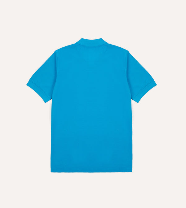 Drake's Sky Blue Piqué Cotton Polo Shirt