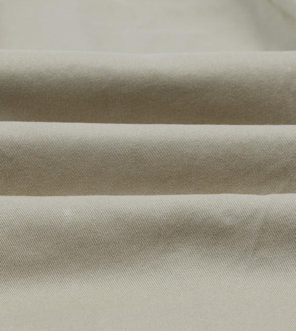 Drake's Stone Cotton Long Point Collar Work Shirt