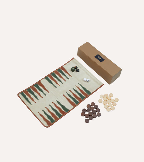 drake's Suede and Leather Backgammon Set