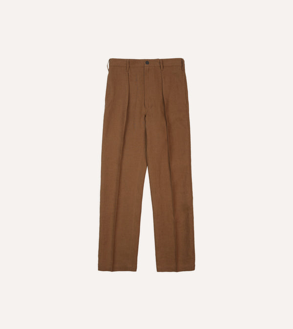 Drake's Tobacco Antique Linen Games Trousers