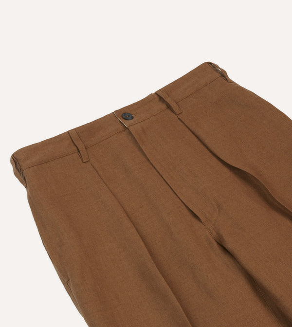 Drake's Tobacco Antique Linen Games Trousers
