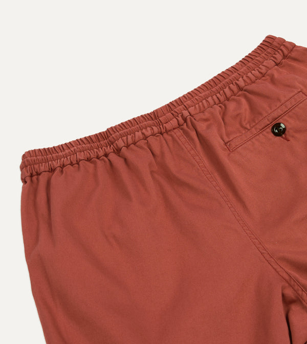 Drake's Washed Red Drawstring Shorts