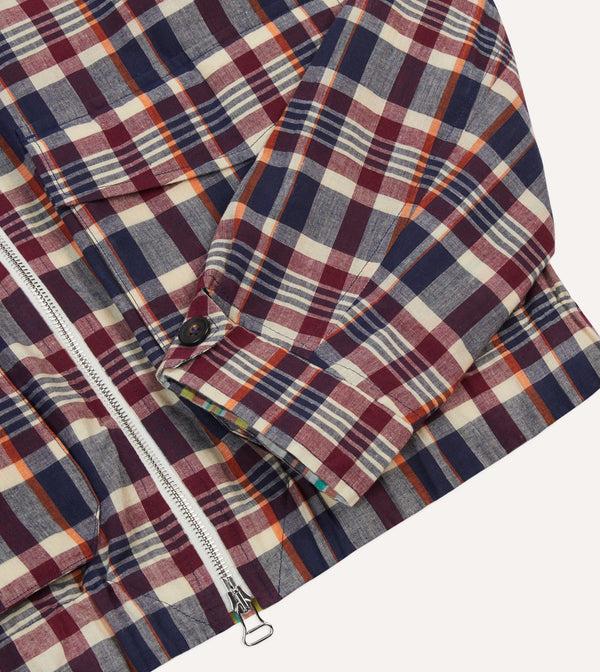 Drake's Waxed Madras Cotton Tennis Blouson Jacket