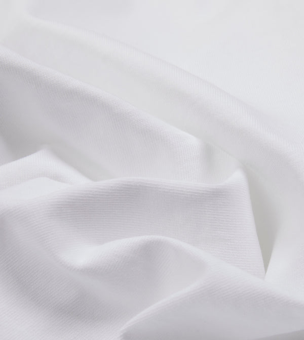 Drake's White Cotton Crew Neck Hiking T-Shirt