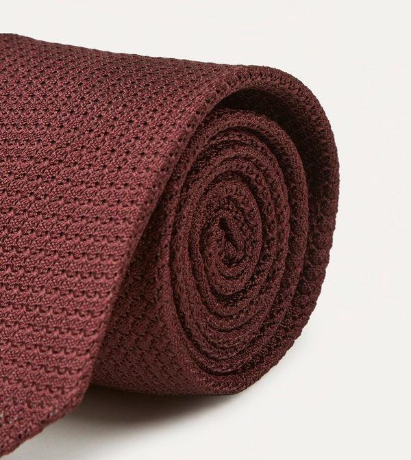 Drake's Wine Hand Rolled Large Knot Grenadine Tie