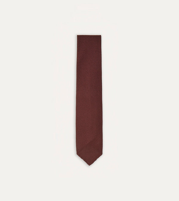 drake's Wine Hand rolled Large Knot Grenadine Tie