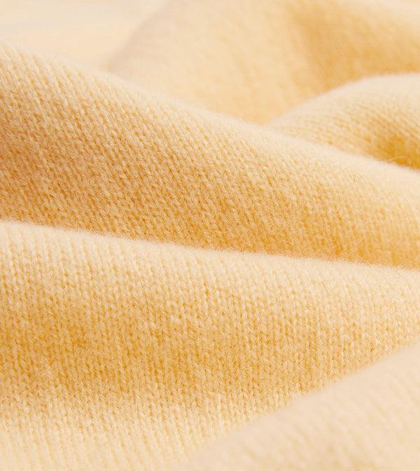 Drake's Yellow Lambswool Sleeveless Cardigan