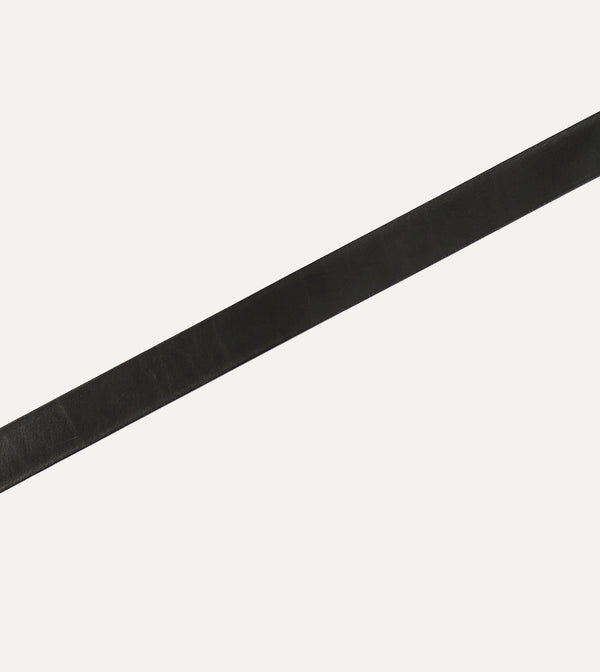 Drake's Yuketen Black Ring Leather Belt