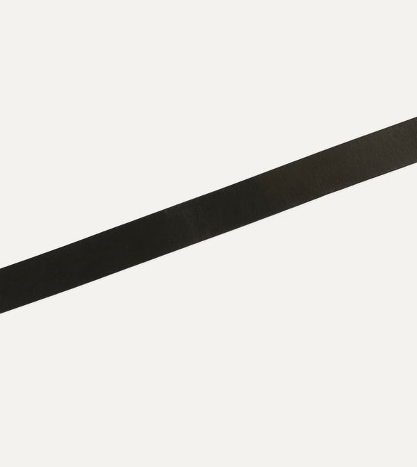 Drake's Yuketen Black Stitched D-Ring Belt