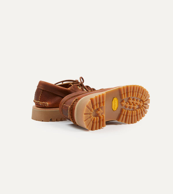 Drake's Yuketen Brown Leather Angler Moc Shoe