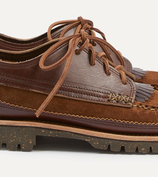 Drake's Yuketen Brown Leather Maine Guide Ox Shoe