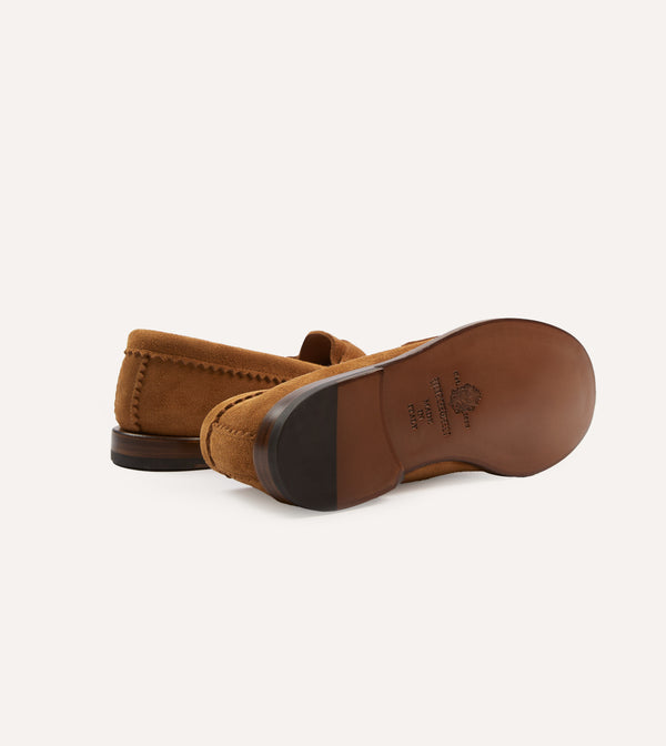 Drake's Yuketen Brown Leather Rob’s Loafer