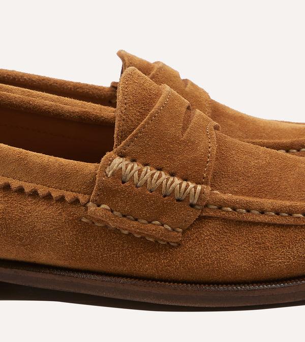 Drake's Yuketen Brown Leather Rob’s Loafer