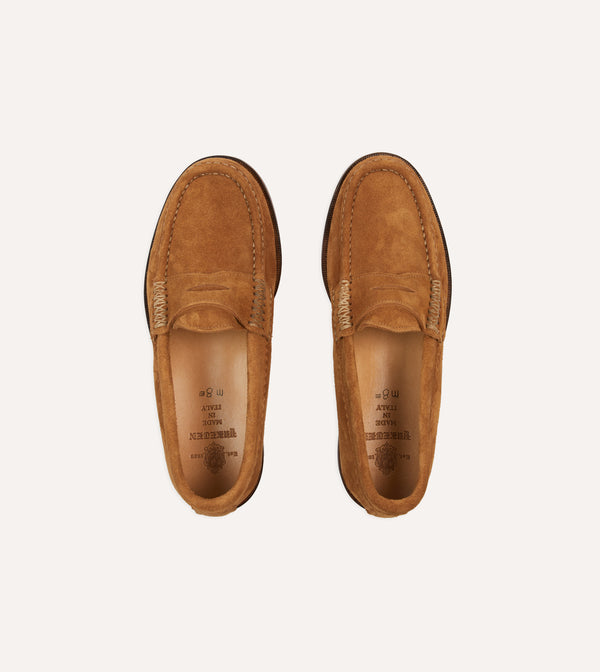 Drake's Yuketen Brown Leather Rob’s Loafer