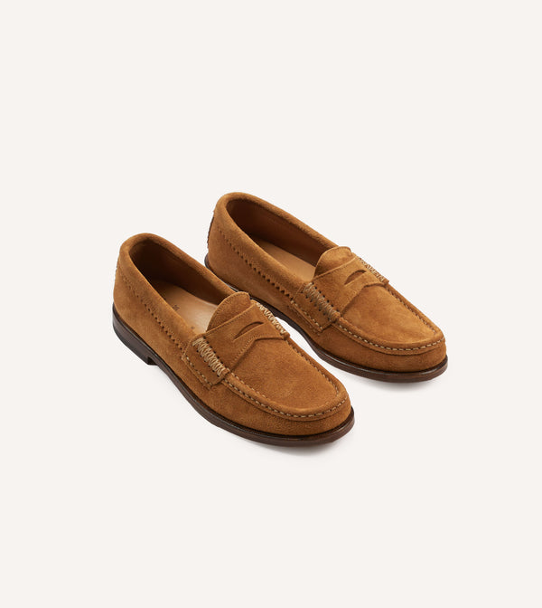 drake's Yuketen Brown Leather Rob’s Loafer