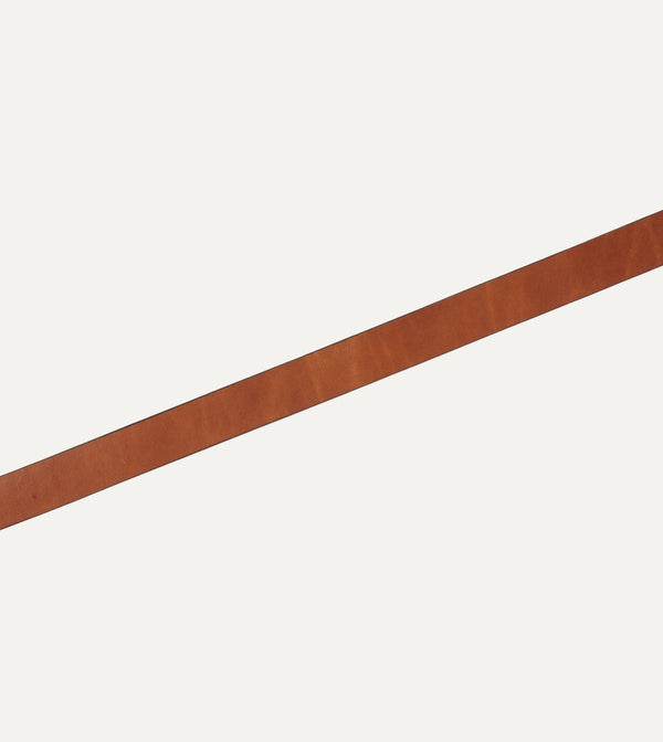 Drake's Yuketen Brown Ring Leather Belt