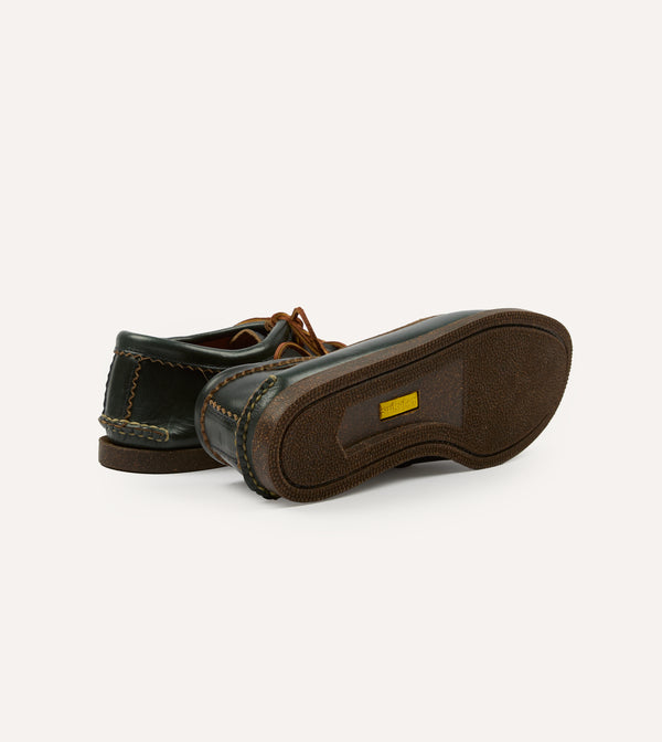 Drake's Yuketen Navy Kiltie Blucher With Camp Sole