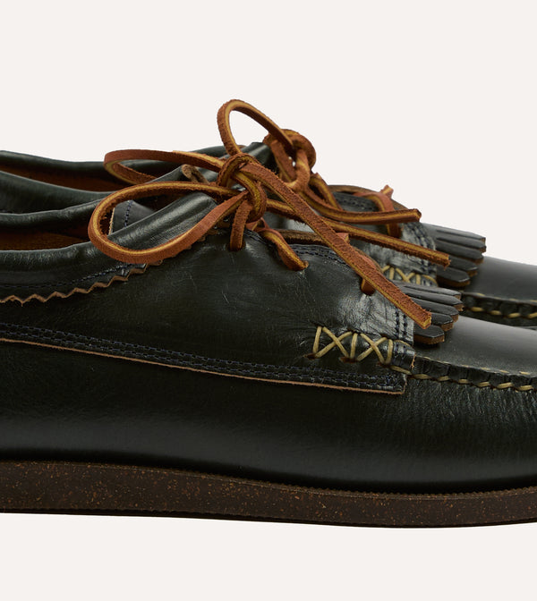 Drake's Yuketen Navy Kiltie Blucher With Camp Sole