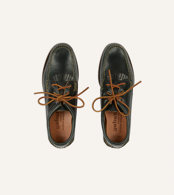 Drake's Yuketen Navy Kiltie Blucher With Camp Sole
