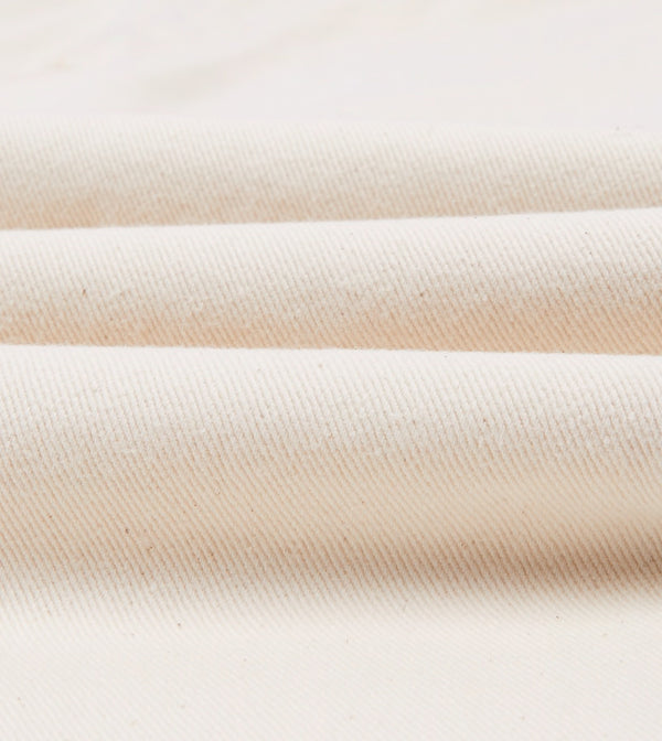 Drake's Ecru 12.7oz Selvedge Denim Contrast Stitch Five-Pocket Jeans