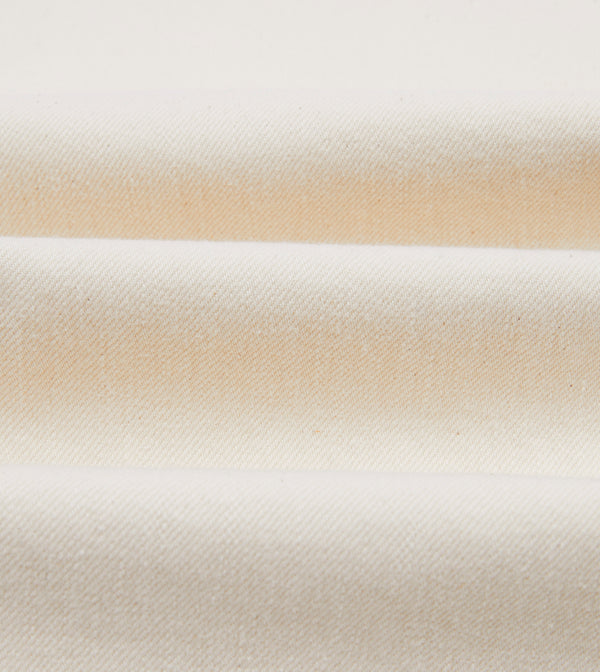 Drake's Ecru 12.7oz Selvedge Denim Tonal Stitch Five-Pocket Jeans