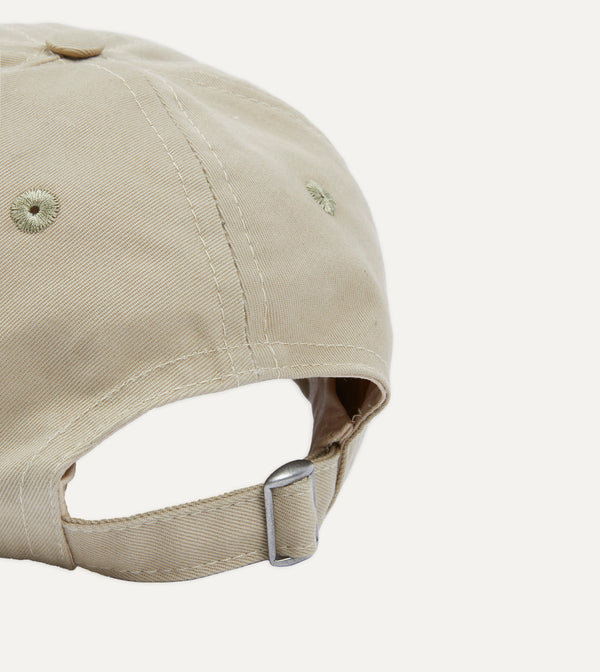 Drake's Ecru Galleria Emblem Cotton Twill Baseball Cap