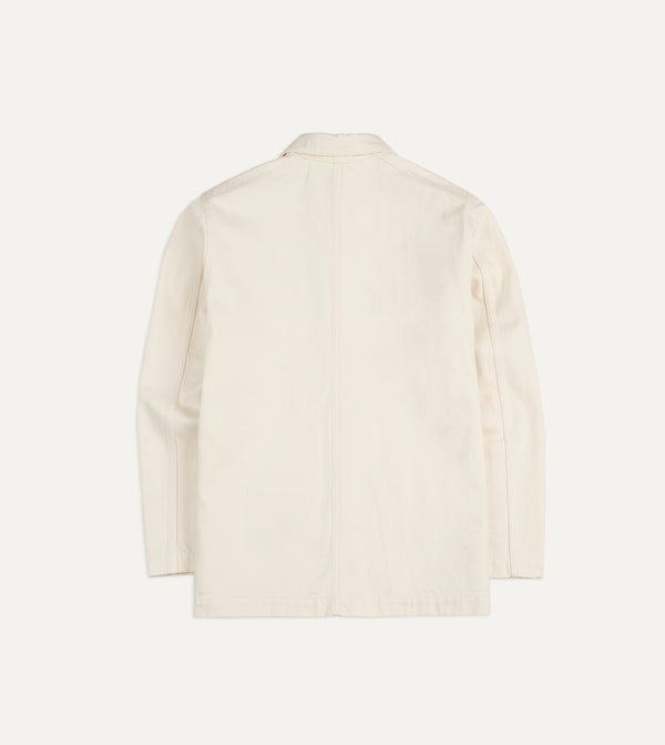 Drake's Ecru Selvedge Denim Five-Pocket Chore Jacket