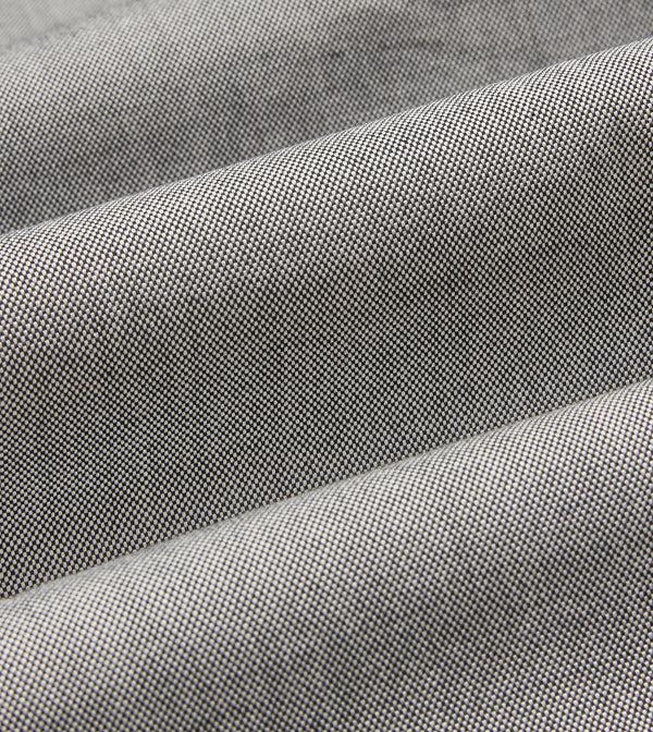 Drake's Grey Pinpoint Oxford Cotton Cloth Button-Down Shirt