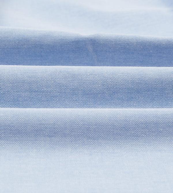 Drake's Ice Blue Cotton Oxford Cloth Button-Down Shirt