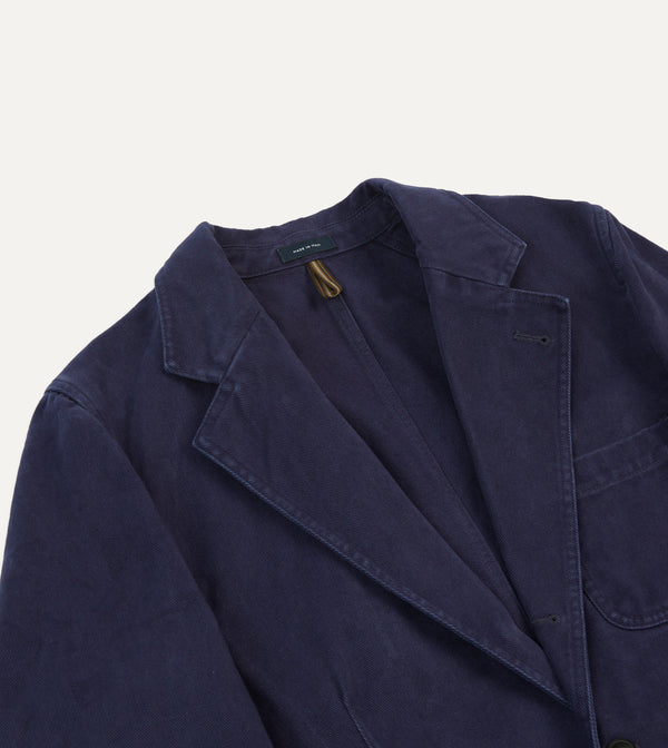 Drake's Indigo Heavy Cotton Twill Games Blazer Mk. I