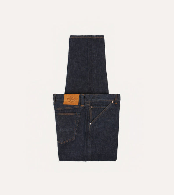 drake's Indigo Rinse 14.2oz Japanese Selvedge Denim Five-Pocket Jeans