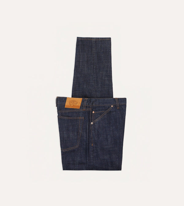 drake's Indigo Rinse 15.5oz Japanese Selvedge Denim Five-Pocket Jeans