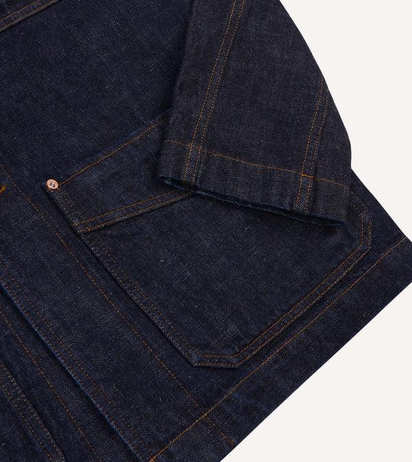 Drake's Indigo Rinse Denim Five-Pocket Chore Jacket