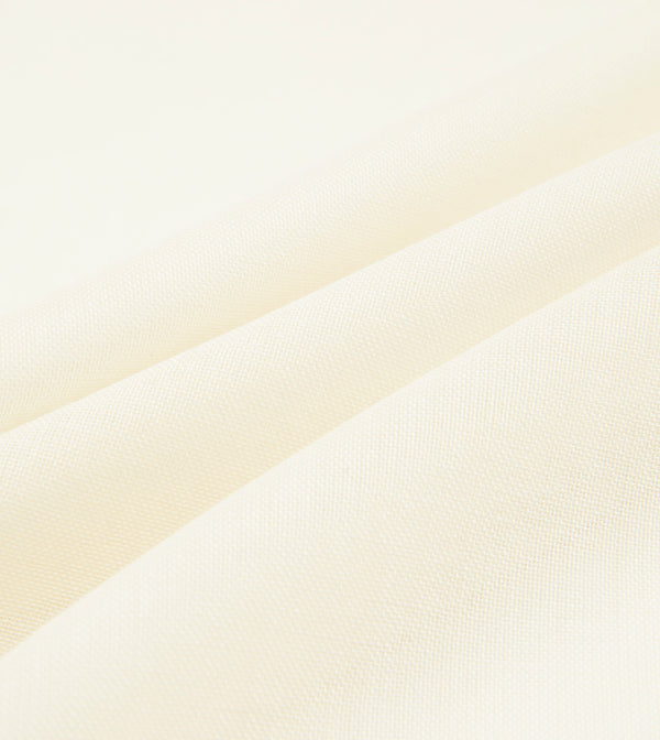 Drake's Ivory And Gold Shoestring Border Silk Pocket Square