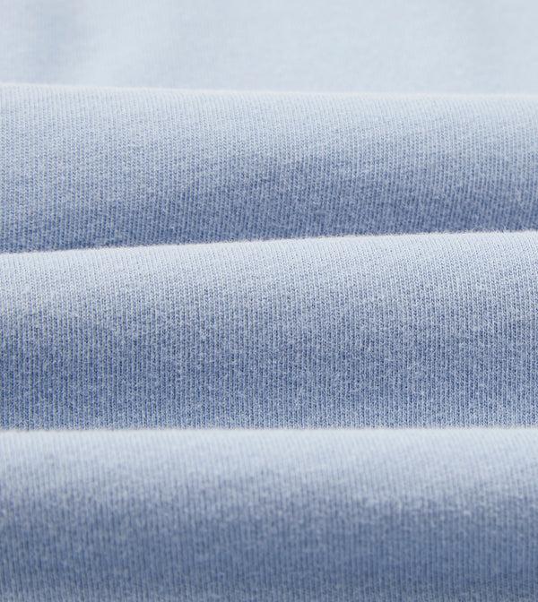 Drake's Light Indigo Cotton Crew Neck Hiking T-Shirt