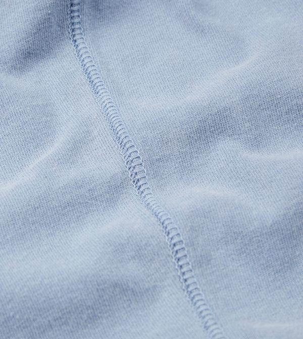 Drake's Light Indigo Cotton Crew Neck Hiking T-Shirt