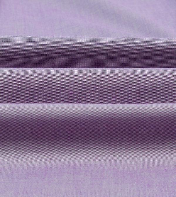 Drake's Lilac Pinpoint Oxford Cotton Cloth Button-Down Shirt
